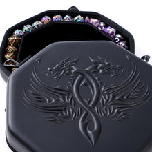Load image into Gallery viewer, DND Dice Tray - Beautiful Twin Dragon Design on Faux Leather
