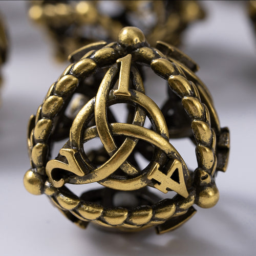 Celtic Knot Hollow Orbs Bronze