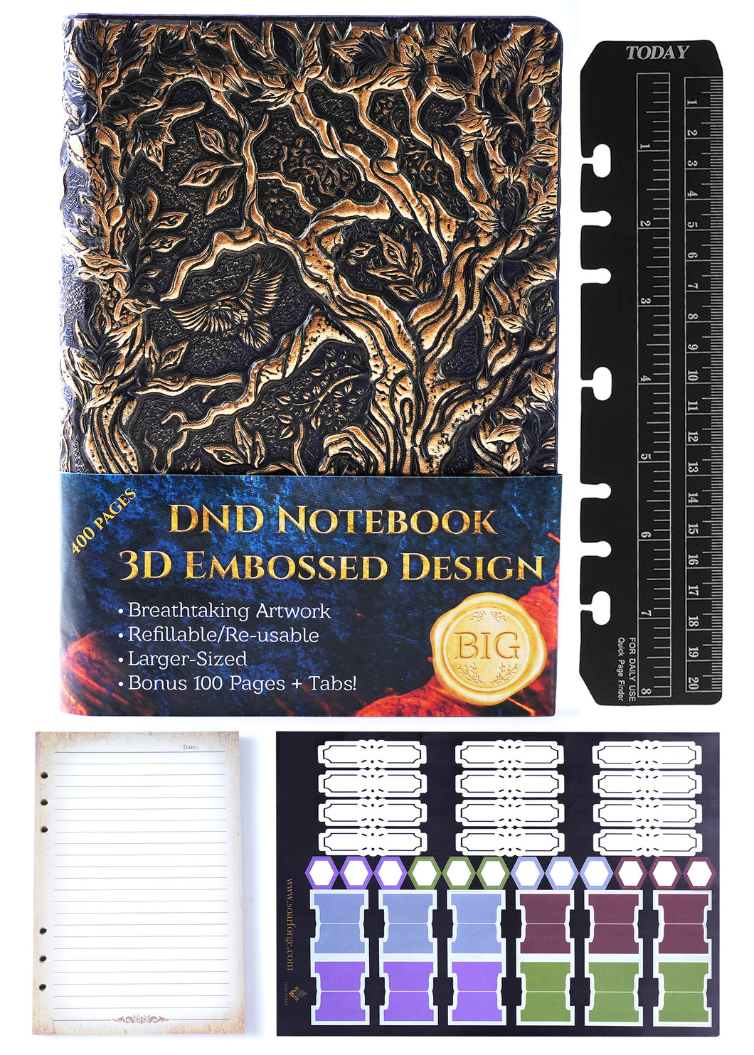 Story Forge: DND Refillable Notebook Bronze