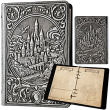 Load image into Gallery viewer, Soar Forge Character Notebook Journal Ring Binder for D&amp;D Silver
