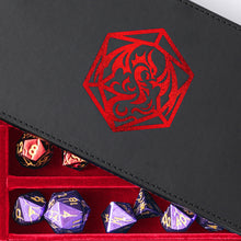 Load image into Gallery viewer, Dice Sanctum Dice Box - Premium Case &amp; Dice Tray for DND - Phone/Mini-Tablet/Pen Slot, Magnetic Lid and Storage for Dice, Mini&#39;s and More

