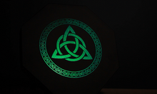 Load and play video in Gallery viewer, DND Dice Tray Green Green Celtic Knot &amp; World Tree
