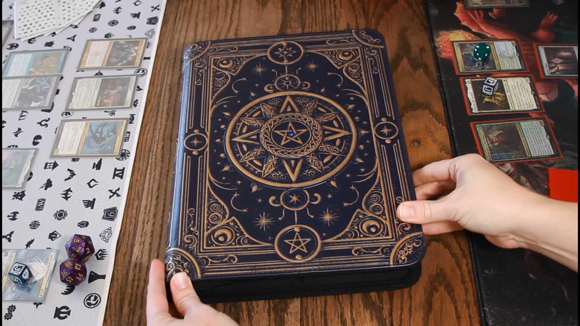 Star Mage Trading Card Binder - 432 Side-Loading Pockets (Navy Bronze Soar Forge Star Mage Trading Card Binder - 432 Side-Loading Pockets (Navy Bronze Soar Forge