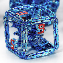 Load image into Gallery viewer, Imprisoned Dragon Core DND Dice Set (Blue Tint)
