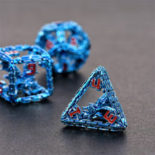 Load image into Gallery viewer, Imprisoned Dragon Core DND Dice Set (Blue Tint)
