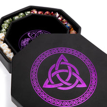 Load image into Gallery viewer, DND Dice Tray Purple Celtic Knot &amp; World Tree
