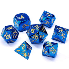 Load image into Gallery viewer, DND Metal Dice - Cracked Blue Sky Lightning
